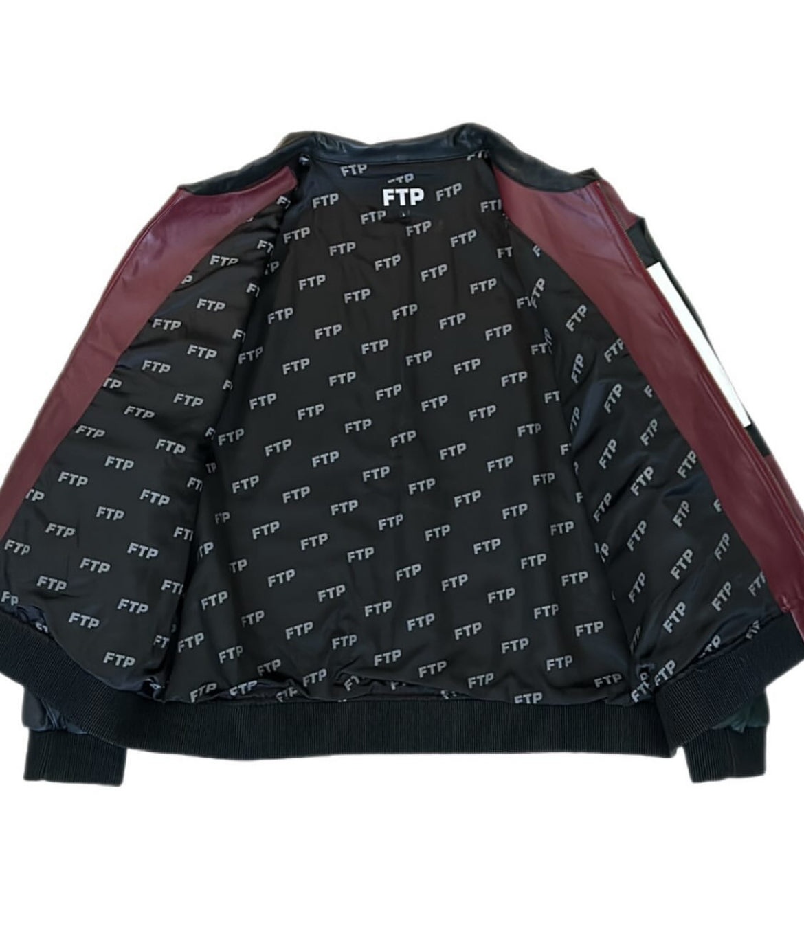 FTP 'F' Faux leather Jacket